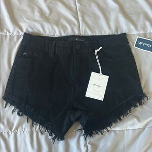 KanCan Black Distressed Jean Shorts